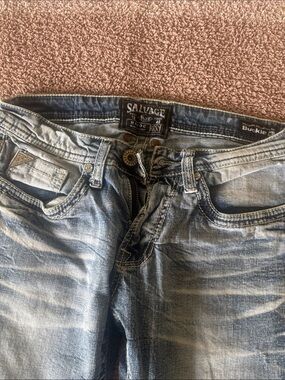 Salvage Mid Blue Boot Cut Jeans